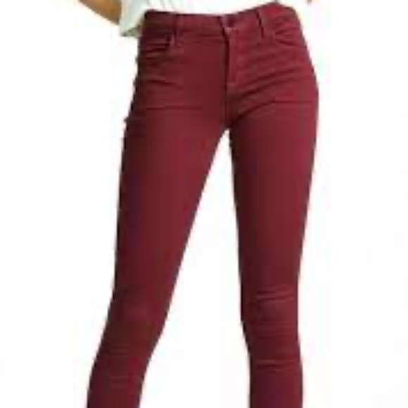 JBRAND Burgundy Skinny Jeans - Picture 1 of 12